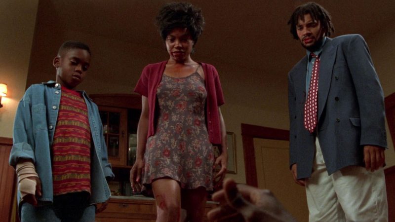 Brandon Hammond, Paula Jai Parker, and Rusty Cundieff in Tales from the Hood